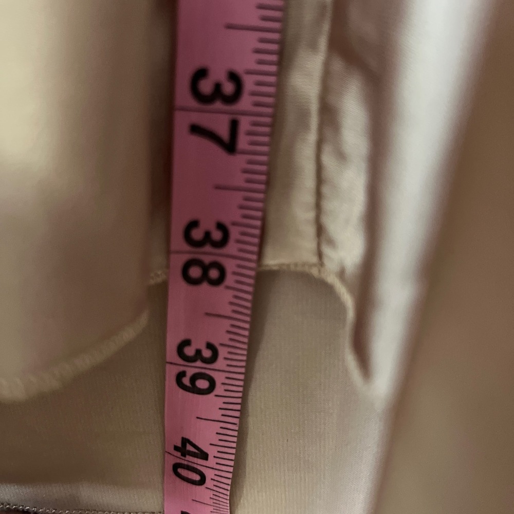 Silk & Salt Go with the Flow Maxi Slip Dress Women OS Beige Satin Trapeze Flowy - Picture 8 of 11